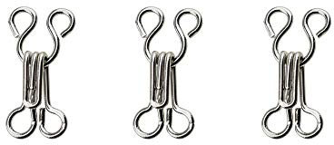 Odinest Nähhaken und Ösen halten stabilen Handnähverschluss Ersatz Qualität Messing für BHs Slack Bustiers Gürtel, silber, Silver-17mm 60Pairs