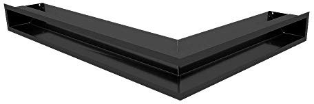 kratki Lüftungsgitter LUFT | linkes Eckkamingitter 766 x 547 x 90 mm | Abluftgitter für Kamin Belüftung | Lufteinlass in einem Winkel von 45 Grad | Ideal für moderne Innenräumen, LUFT/NL/90/45S/C