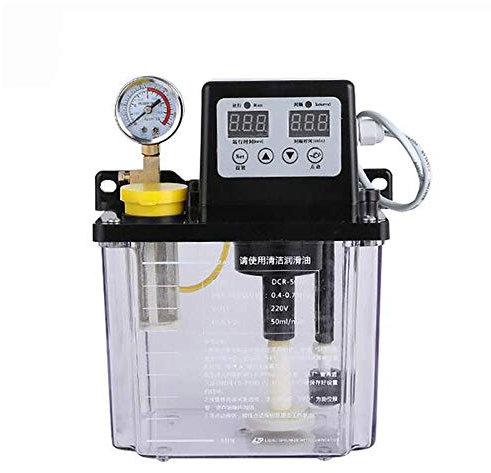 Bomba De Lubricación Automática De 220 V, Bomba De Aceite Electromagnética, Engrasador De Torno Con Pantalla Digital Dual (2L)