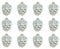 Christbaumschmuck Glas Zapfen 9cm x 12 Stück Tannenzapfen Weihnachtskugeln Wald weiß