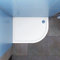 Acezanble 900x800x30mm Quadrant Stone Resin Right Entry Shower Tray + Free Waste