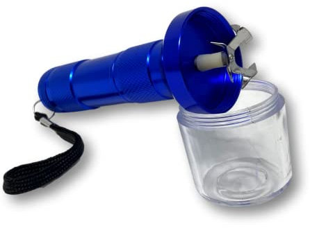 EKNA Elektro Grinder - Grinder Batterie betrieben - Grinder automatisch - Aluminium Grinder - Electric Mill (blau)