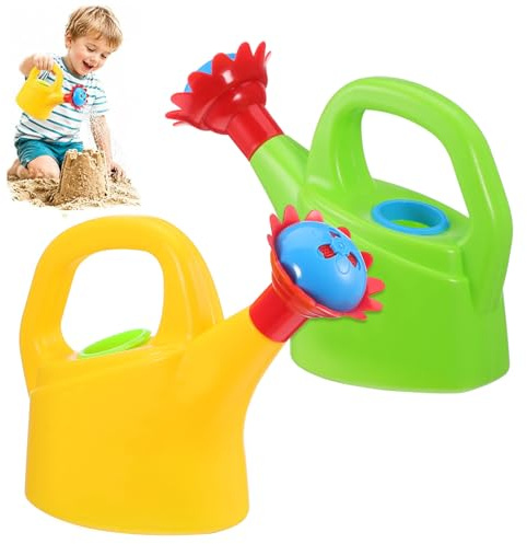 STOBOK Watering Can Toys, Kids Watering Kettles, 2pcs Garden Planting Tools for Kids Toddlers Children, Sand Beach Toys, Party Favors