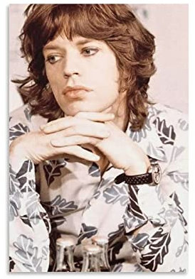 XXJDSK Foto Auf Leinwand Mick Jagger für Teen Girls Wandmalerei für Wohnzimmer, Badezimmer, Küche, Wandkunst 60x80cm Kein Rahmen