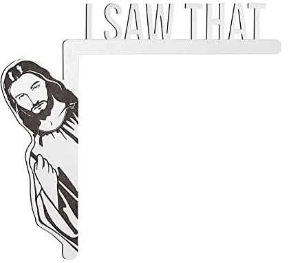 GNGR Türrahmen I Saw that Jesus Sign I Saw Jesus Door Sit Decoration Christian Home Door Corner Decoration Rost Für Garten (A, One Size)