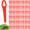 Powmag 100 Pcs Rasentrimmer Messer Kunststoff Ersatzklingen, Rasentrimmer Klingen, Rasentrimmer Zubehör Ersatzmesser für Rasenmäher