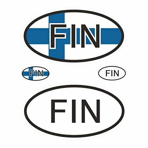 BIKE-label Länderkennzeichen Aufkleber 2D Finnland für Auto Motorrad Tür Camper Sticker X400017