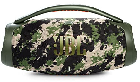 JBL Boombox 3 – Kabelloser Bluetooth-Lautsprecher – Tragbare, wasserdichte Musikbox mit Innen - und Außenmodus – 24 Stunden Spielzeit – Camo