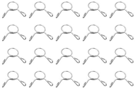 sourcing map 20Stk Schlauchschellen 6mm ID für 4.5-5mm Schlauch 304 Edelstahl Einzeldraht Federklemmen für Silikon Schlauch