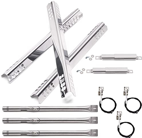 Criditpid Grill Ersatzteile für Charbroil 3 Brenner 463242516 463242515 463355220 463367016 Modelle, Edelstahl Grillbrenner, Heizplattenschilde, Crossover Rohre und Ig Nitoren