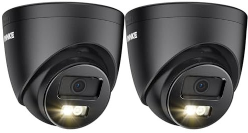 ANNKE C500 3K Ultra HD PoE CCTV Camera with Human/Vehicle Detection, Wired IP Security Camera Outdoor with Spotlight Color Night Vision, IP67 Weatherproof, Audio Recording (2Pack, Black)