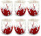 MAZZEGA ART & DESIGN - 6 Bicchieri Acqua Big Bicolor in Vetro Soffiati e Lavorati a Mano con Murrine di Murano, linea “I Colori di Murano” 435 ml. Made in Italy (Rosso, 6)