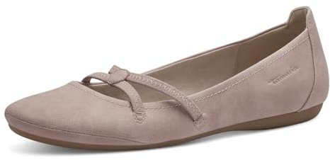 Tamaris Damen Klassische Ballerinas, Frauen Flats,Comfort Lining,TOUCHit-Fußbett,Slip-ons,klassisch elegant,Ballerinen,Rose,40 EU