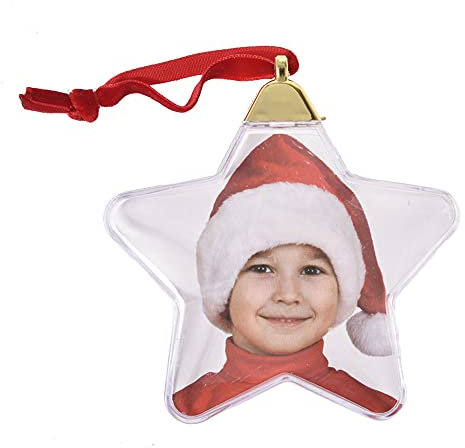 4 Stück Foto Ornament Kugel Weihnachten Foto Kugeln Benutzerdefinierte Bilder Fotos für Weihnachten Valentinstag Dekor (B)