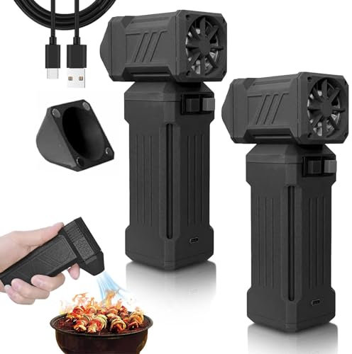 JINGEDD Air Blower Super Jet Fan V.2 Jet Dry Mini Blower,Mini Jet Blower 110000 Rpm Portable Hand Held Jetblower Powerful Fan,Turbo Powered Cordless Mini Blower Air Duster For Car,Cleaning,2PCS