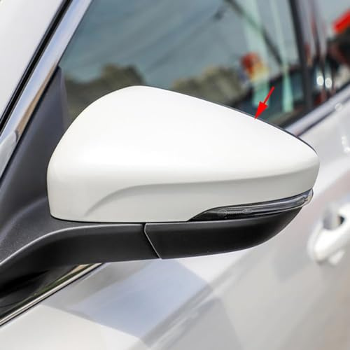 XNASU Spiegelkappen für Ford Focus 2019 2020, Rückspiegel Abdeckung Auto Seitenspiegel Außenspiegel Abdeckkappe Links Rechts Ersatz, White-1 Pair
