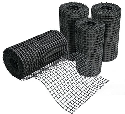 Prime Garden® Rete Salvaprato - Protezione e Stabilizzazione Del Prato, Rinforzo per Pendenza Parcheggio, Impedisce al Cane di Scavare Buche in Giardino - Nero (12m x 40cm)