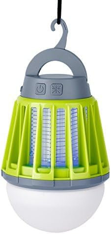 Lampe Anti Moustique Camping, IPX6 Étanche 2 en 1 Lampe Anti Moustique Extérieur avec 2000mAh Batterie, 3 Luminosité Modes,Portable Anti Insectes Camping Accessoires (Vert)