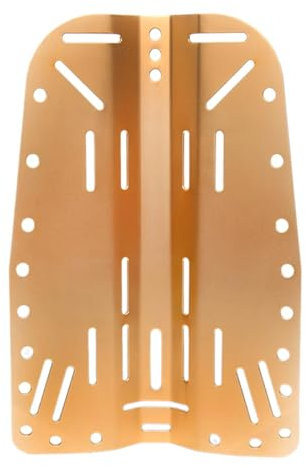 Dickly Taucher BCD Gear Scuba Diving Backplate Hardware Aluminiumlegierung Tech Diving Harness Tankhalter für Schrittgurte Unterwasser, Golden