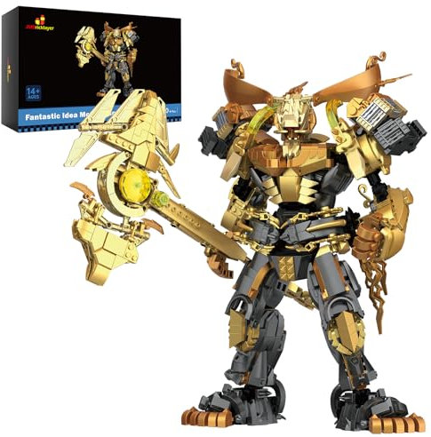 JMBricklayer Mech 70161 kit robot per adulti giocattolo mecha con arma e articolazioni mobili, collezione di modelli di action figure mech o home display, regalo per ragazzi e ragazze