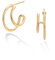 Jenosy 14K Vergoldete Ohrringe Gold Hoop Offene C Form Dicke Unendlichkeit Hypoallergene Schmuck Geschenk für Frauen