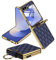 Miimall for Samsung Galaxy Z Flip 6/Z Flip 7 FE Case, [Built-in Screen Protector] [Ring Holder] Flip6 Leather Case with Ring, Shockproof Anti-Skid Full Coverage Protective Cover for Women Girls-Blue