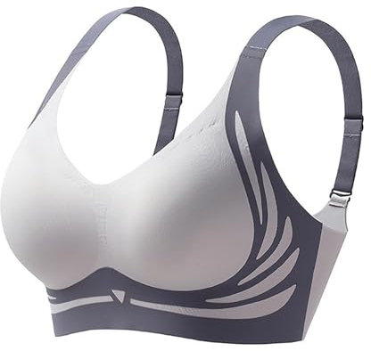 Sport BH Bustier Damen Bralette Nathloser mit Polstern Sportbekleidung Baumwolle ohne Bügel atmungsaktiv Joggen Yoga Jumping Fitness Push Up BH Ohne Buegel