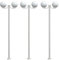 vidaXL Wegeleuchten 3 Stk., Wegeleuchte mit IP44-Schutzart, Außenleuchte mit Diffusor, Standleuchte Gartenlampe, Silbern Edelstahl