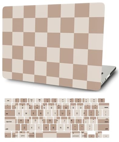 FFBOFFC Laptop Hartschale Kompatibel mit MacBook 12 Zoll mit Retina Display 2017 2016 2015 Freisetzung Modell A1534, Plastik Schutzend Hülle Schale & Tastaturschutz, Beige Quadrat