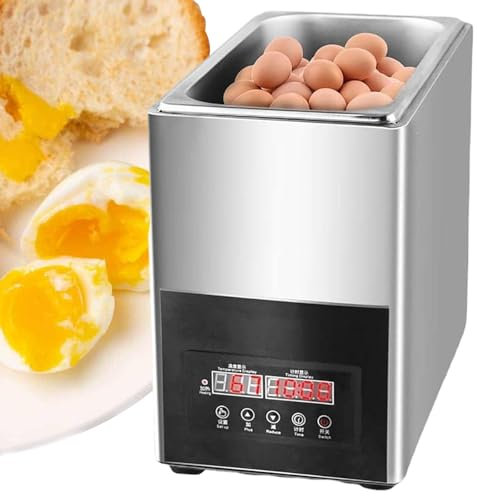 Commercial Egg Boiler Machine, 9L Large Capacity Hot Spring Egg Cooker, Automatic Restaurant Egg Boiler Steamer, Temperature Control Range 30~90 ° C,110V