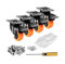 2/3/4/5/15,2 cm Lenkrollen, 4 Stück, mit Sicherheitsrollen aus PVC für Wagen, Möbel, Werkbank (12,7 cm)