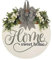 Home Sweet Home Welcome Sign – 30 cm rotondo in legno appeso segno primavera porta Decor ghirlanda, dolce casa segno di benvenuto per porta d'ingresso, ghirlanda estiva primavera per stagioni estive