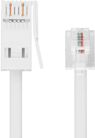 ltteea Telephone Cable Phone Cable 3m BT Telephone to RJ11 for Landline ADSL Modem BT Plug to RJ11 Male Broadband 6P2C 2-Pin Extension Lead for UK Landline Modem Fax Dial-Up Home Office