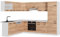 Vicco Eckküche R-Line, Goldkraft Eiche/Weiß, 227 x 287 cm AP Anthrazit