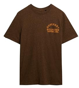 Superdry Herren Läsiges Copper Label T-Shirt