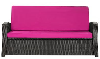Setgarden® Bankauflage Polyrattan Gartenbank Sitzauflage, Bequeme Sitzauflagen für Gartenbänke – perfekte Auflagen für Ihr Gartensofa oder Ihre Hollywoodschaukel (Rosa, 160x60x50 cm)