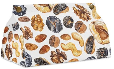 Nüsse und getrocknete Früchte, dekorativer Leder-Serviettenspender, langer Taschentuchhalter, stilvolle Taschentuchboxen, Halter für Badezimmer, Nachttisch, Büro, Auto