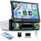[2GB+64GB]SIXWIN Android 1 Din Radio con Wireless Carplay e Android Auto,7 Pollici Manual Pieghevole Touchscreen Stereo con WiFi GPS Bluetooth RDS/FM 2USB AUX TF Controllo del Volante