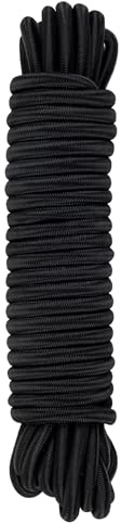 Gecosac Tendeur Élastique Noir, 8 mm x 10 m, Corde Extensible, Sandow pour Fixation Bâche Renmorque