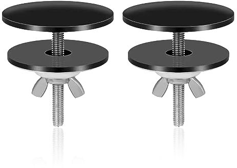 Tappi per foro lavello cucina 2 pezzi 2 pollici, copri foro rubinetto in acciaio inox, accessori per lavello cucina, tappo foro rubinetto in nero opaco, con guarnizioni per prevenire perdite
