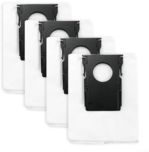 Lot de 4 sacs à poussière de rechange hygiéniques pour aspirateurs robotiques Midea W20 Series