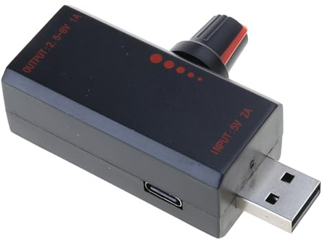 Gramigg USB-Ventilator-Regler, effizienter USB-Ventilator, stufenloser Geschwindigkeitsregler für Büro und Zuhause, Steuerung für Laptops, Desktop-Geschwindigkeitsregler
