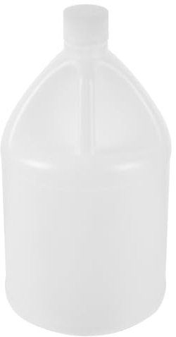 Alipis Jarra de Plástico Blanca de 4 litros con Asa y Tapa Cubo Portátil Multiusos para Almacenar Agua y Líquidos Botella Resistente y Transparente Blanca para Uso Reutilizable