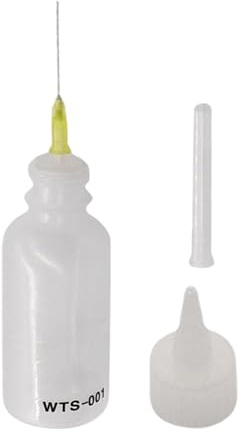 Liquid Squeeze Bottle – Fine Point Glue Dispenser, Controlled Drop Precision Tool, Compact Refillable Bottle | Versatile Applicator for Electronics Repair Craft Projects Quilling Oil Solvents