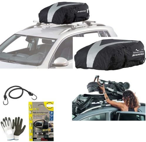 Dachbox für Dachträger, 270 Liter, für Autos, kompatibel mit Dacia Duster Box, wasserdicht, robust, Unterseite aus Metall, Länge 100 x Breite 80 x Höhe 26-40 cm