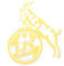 STICKER AUFKLEBER transparent (gold) 1. FC KÖLN NEU