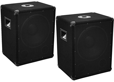 2 x Omnitronic Subwoofer Bass Bin Speaker 12 600W BX-1250 DJ Disco PA System