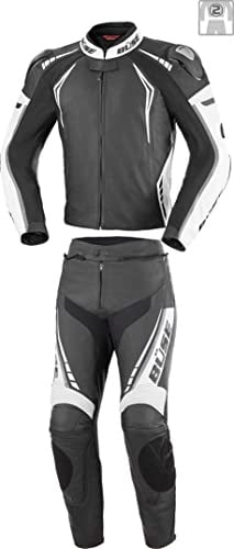 Büse Silverstone Pro 2-Teiler Damen Motorrad Lederkombi, schwarz/weiß, 34