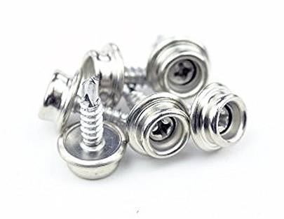 wellenshop 10 Stück Druckknopf (10x Druckknopf 9,5mm, selbstschneidend)