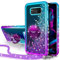 Miss Arts für Samsung Galaxy S8 Plus Hülle, Mädchen Glitzern Handyhülle mit Ringständer, Cover Silikon Flüssigkeit Clear Schutzhülle für Samsung Galaxy S8 Plus -LILA
